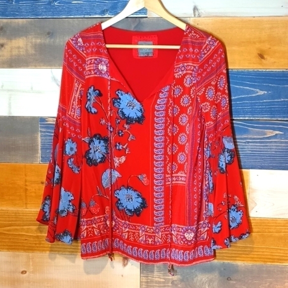 Anthropologie Vanessa Virginia boho top 0 - Picture 1 of 7